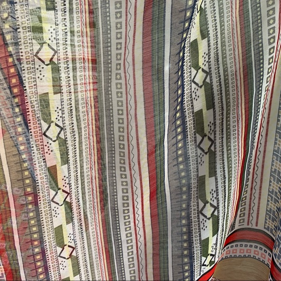 Room Mates Swoop Neck Multi Pattern Blouse | L - Picture 9 of 9